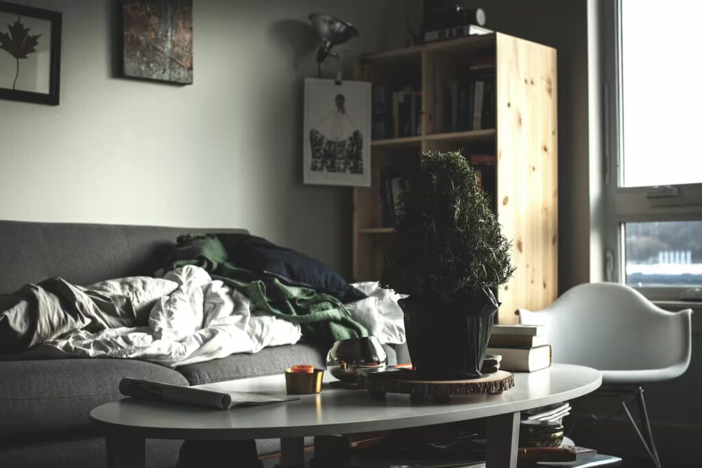 Nina Duryea's therapy space. Comforting, welcoming, and warm.